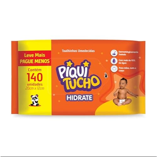 Toalha Umedecida Piquitucho c/140