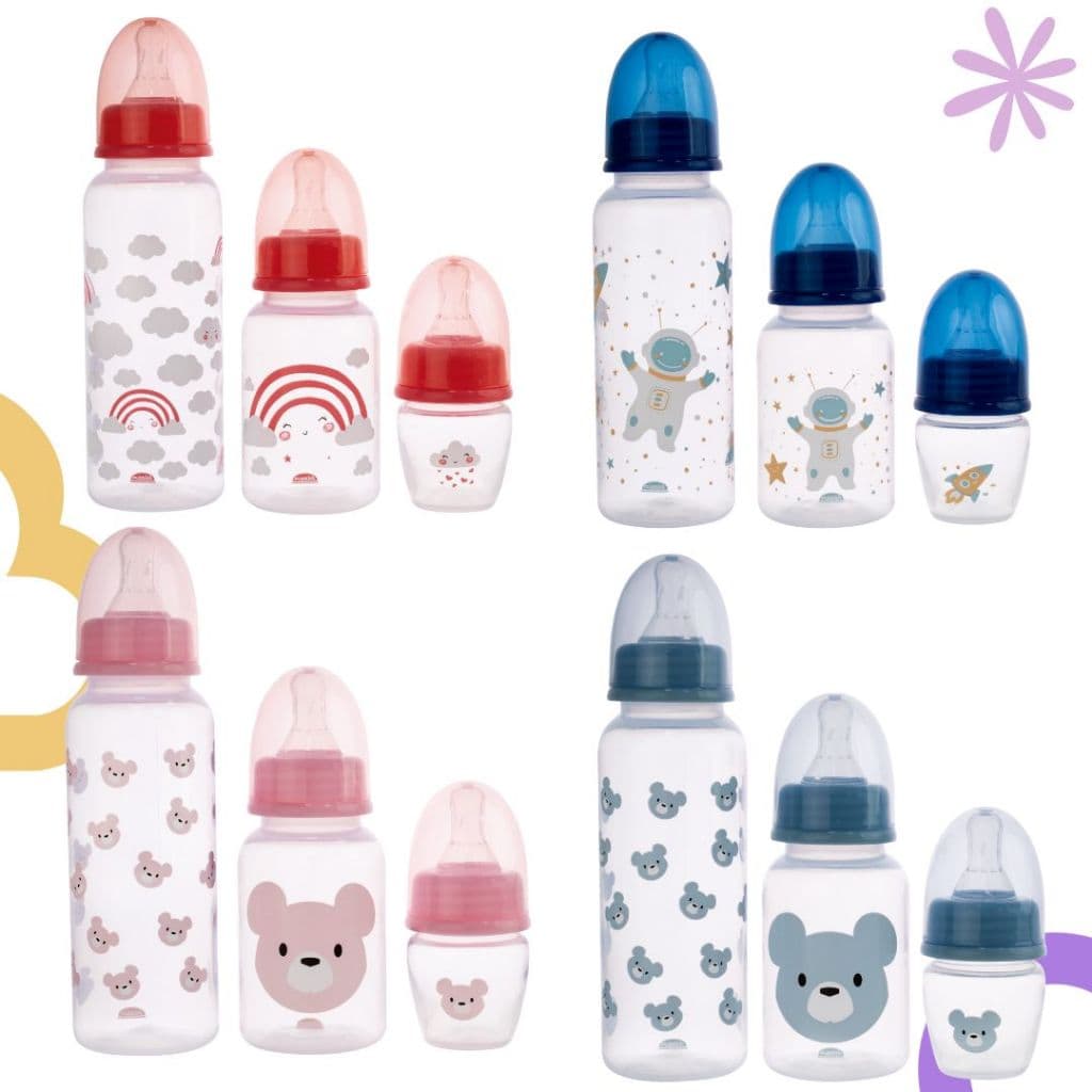 Mamadeira anticolica Conjunto com 3 un 250 ml 150 ml 40 ml bebê