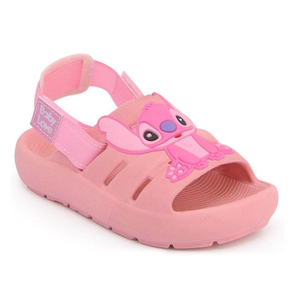Sandália Babuche Infantil Menina Lili Stitch Ortopédica Ajustável super confortável Anatômica Confortável Antiderrapante