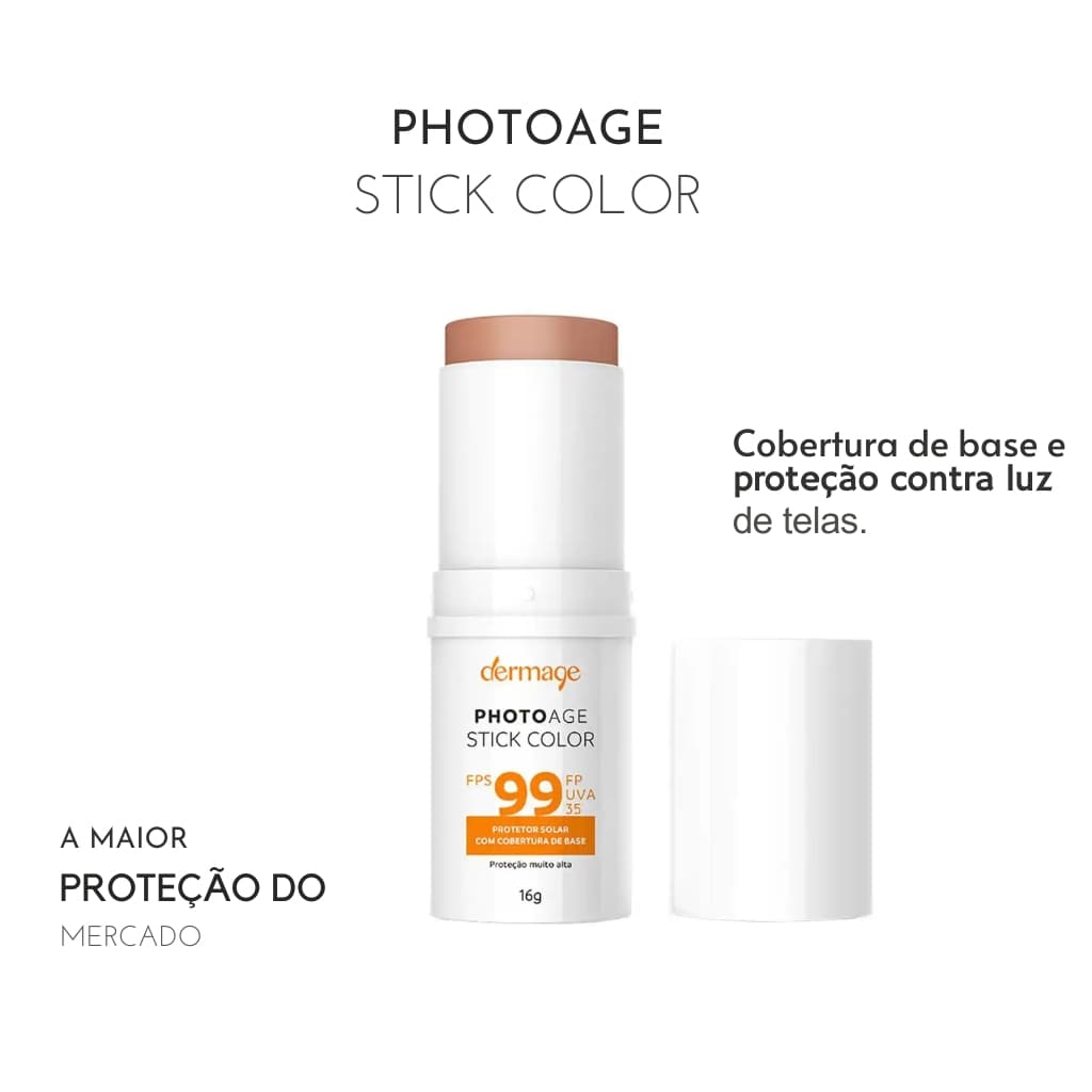 Dermage Photoage Stick FPS 99 – Protetor Solar Facial em Bastão de Alta Proteção
