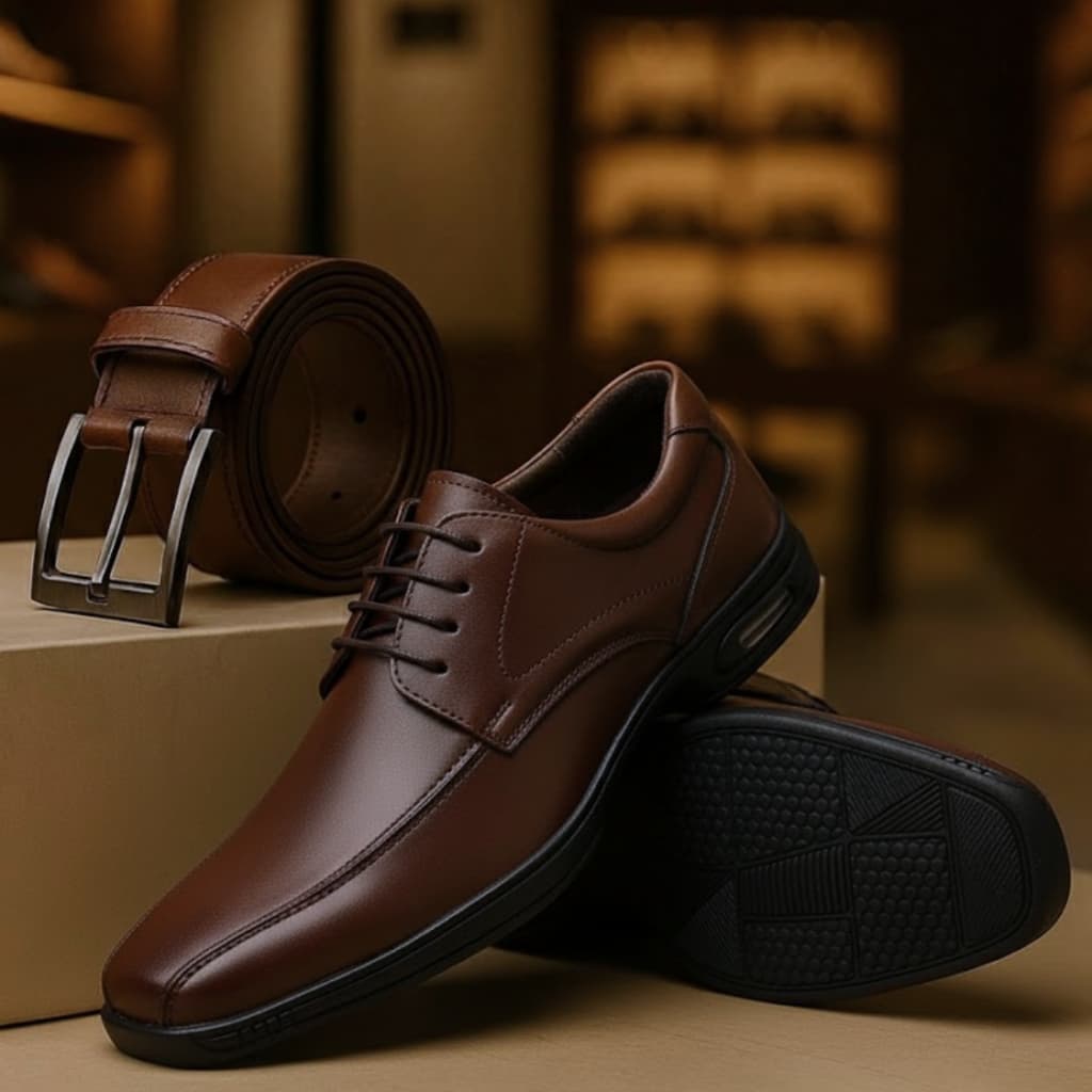 Sapato Social Masculino Casual Elegante Moderno Versátil Confortável Resistente Macio Uso Diário