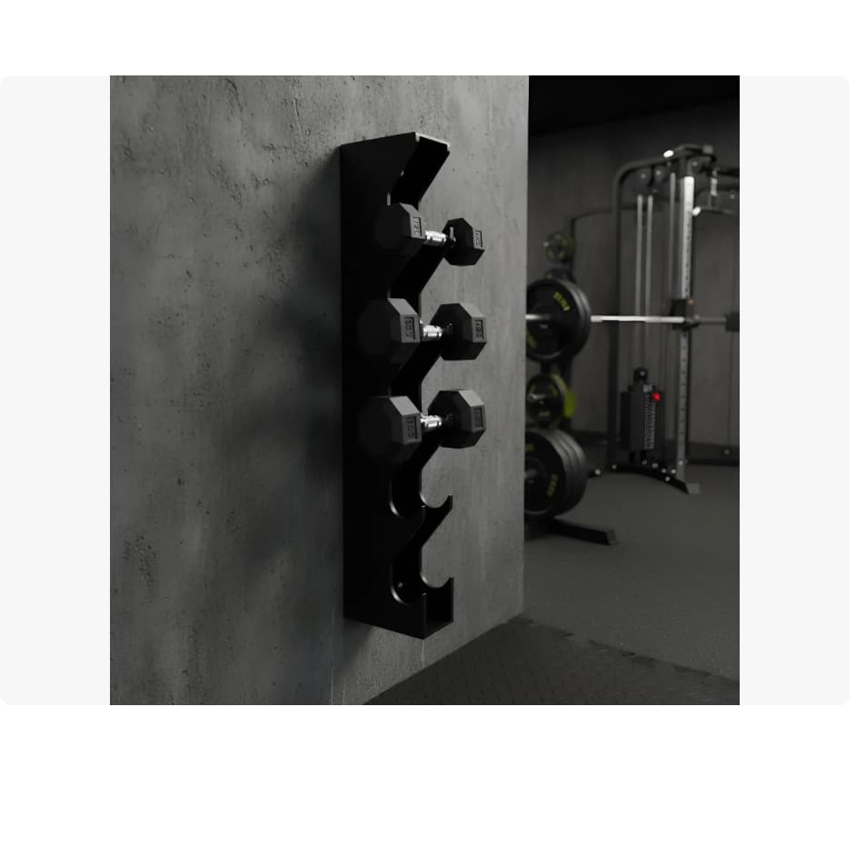 Suporte Parede Hartwit 5 Halteres Academia Expositor Preto