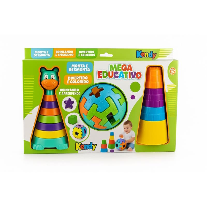 Brinquedo Mega Educativo Didático 12+ Meses – Desenvolvimento Infantil | Kendy Brinquedos