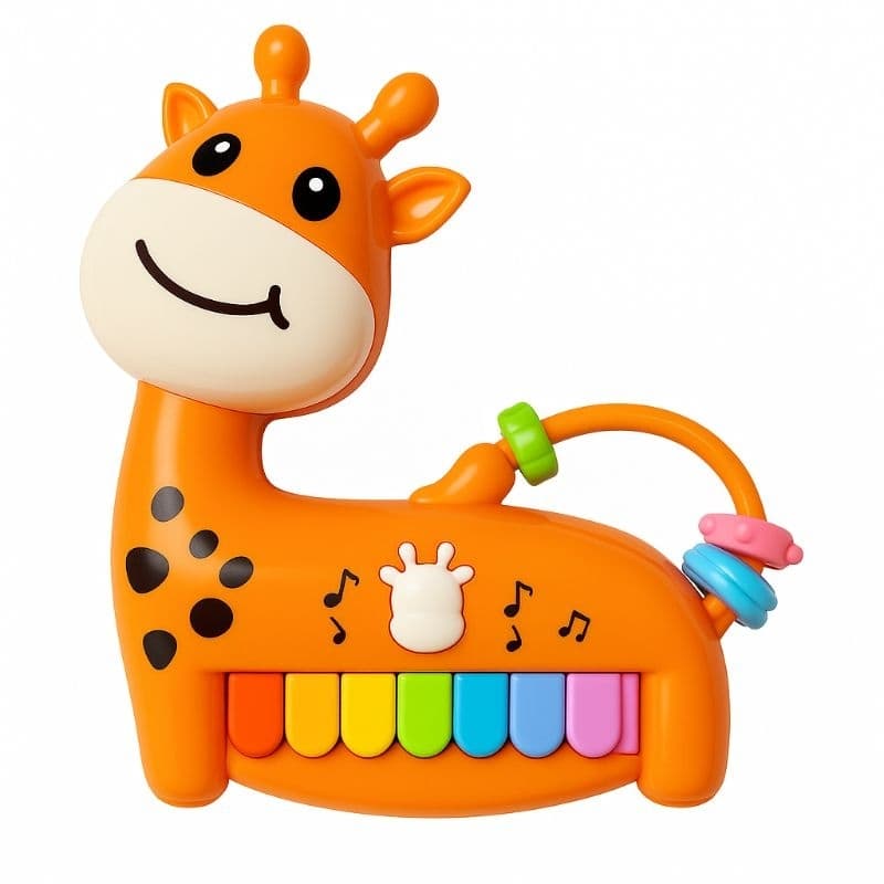 Girafinha Musical piano  brinquedo educativo infantil - diversão e aprendizado com som e luzes