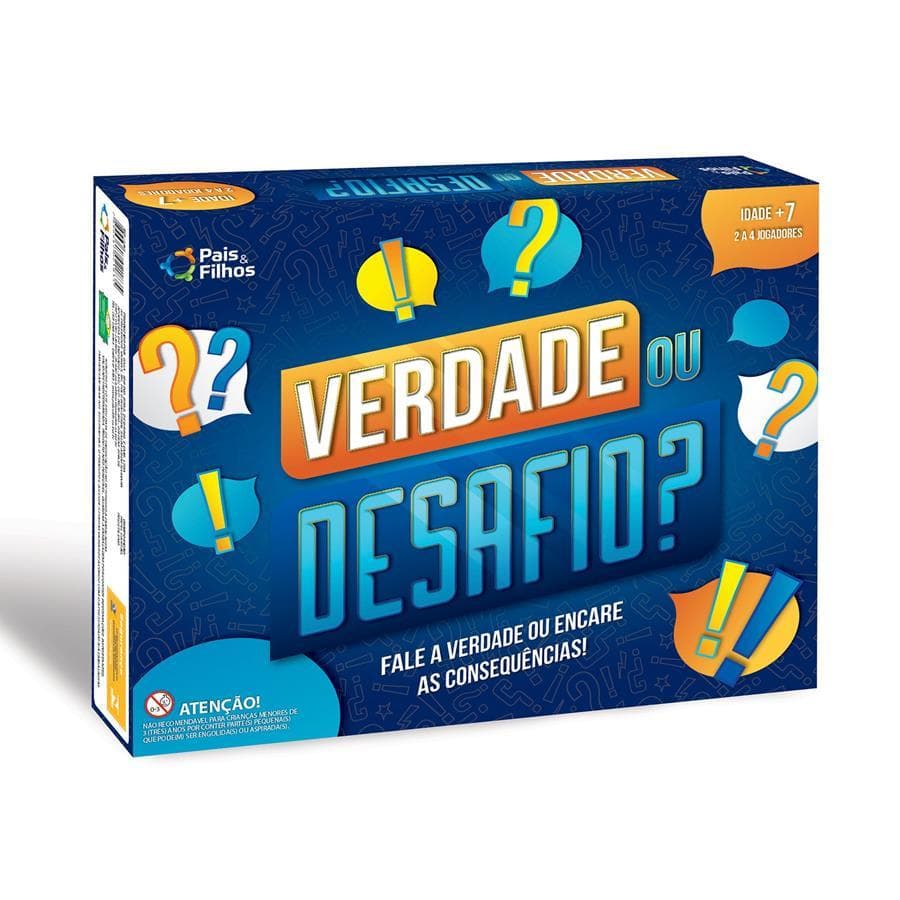 Jogo de Tabuleiro Verdade ou Desafio Diversão em Grupo Adultos Família Amigos Presente Papelaria