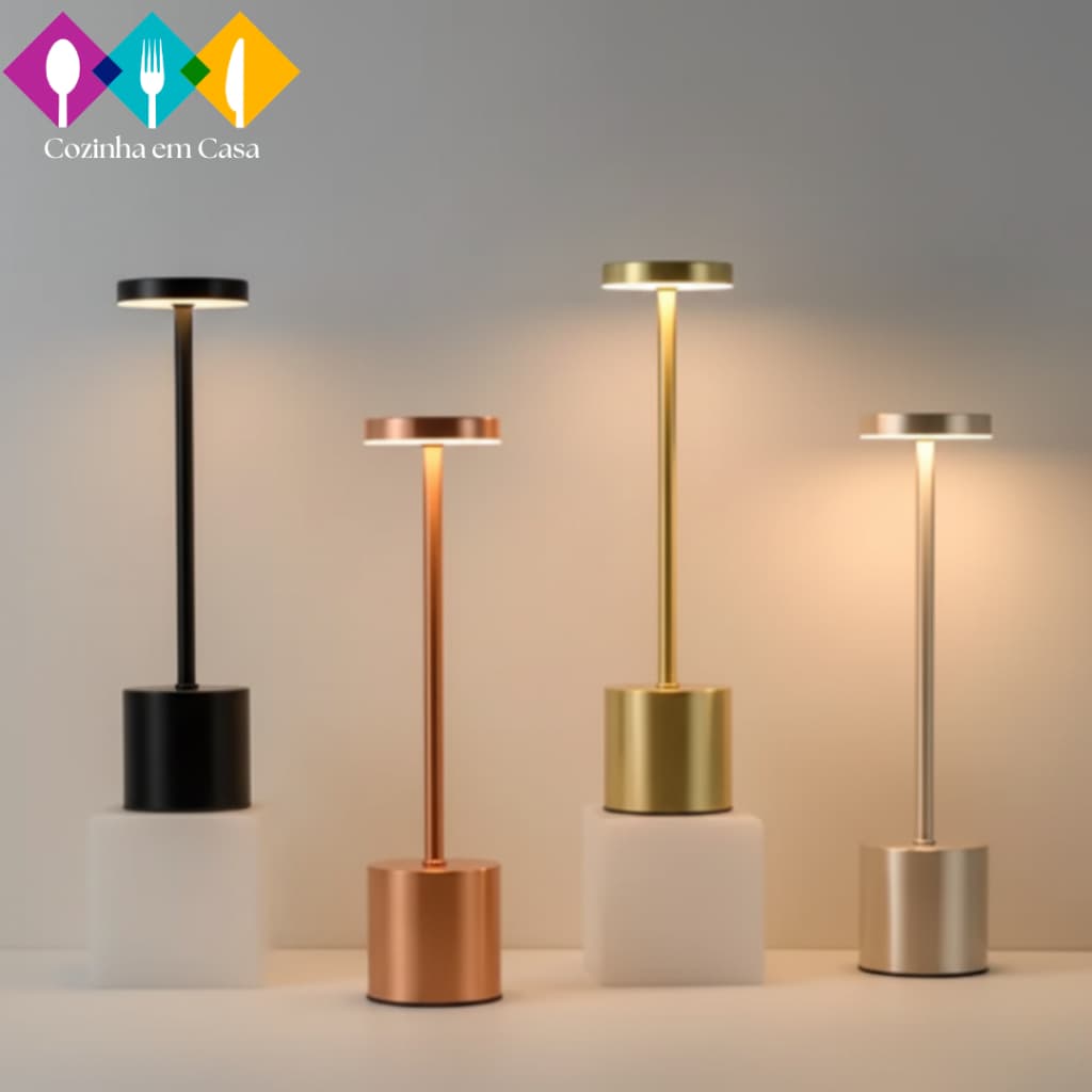 Luminária De Mesa Com Toque Recarregável LED Moderna Abajur Restaurante USB Para Leitura COD