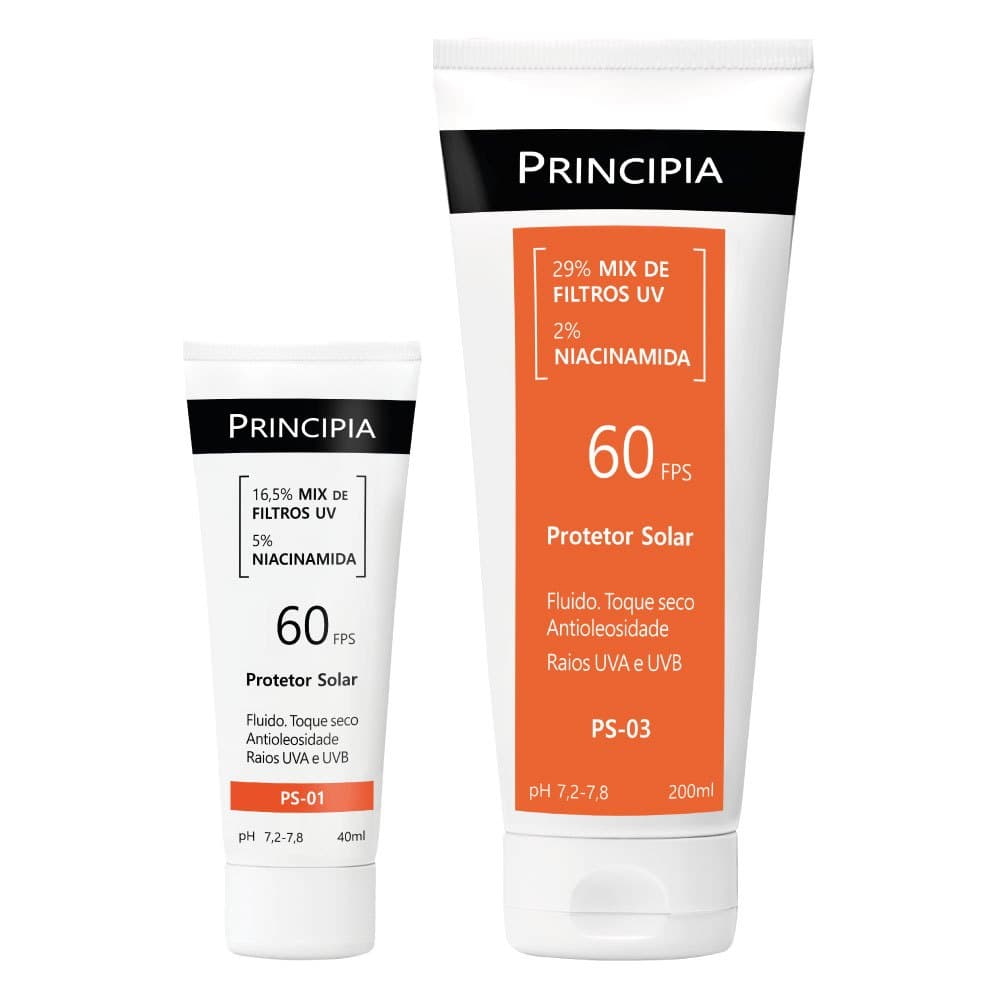 Principia Kit Protetor Solar Facial PS-01 + Protetor Solar Corporal PS-03 - FPS60