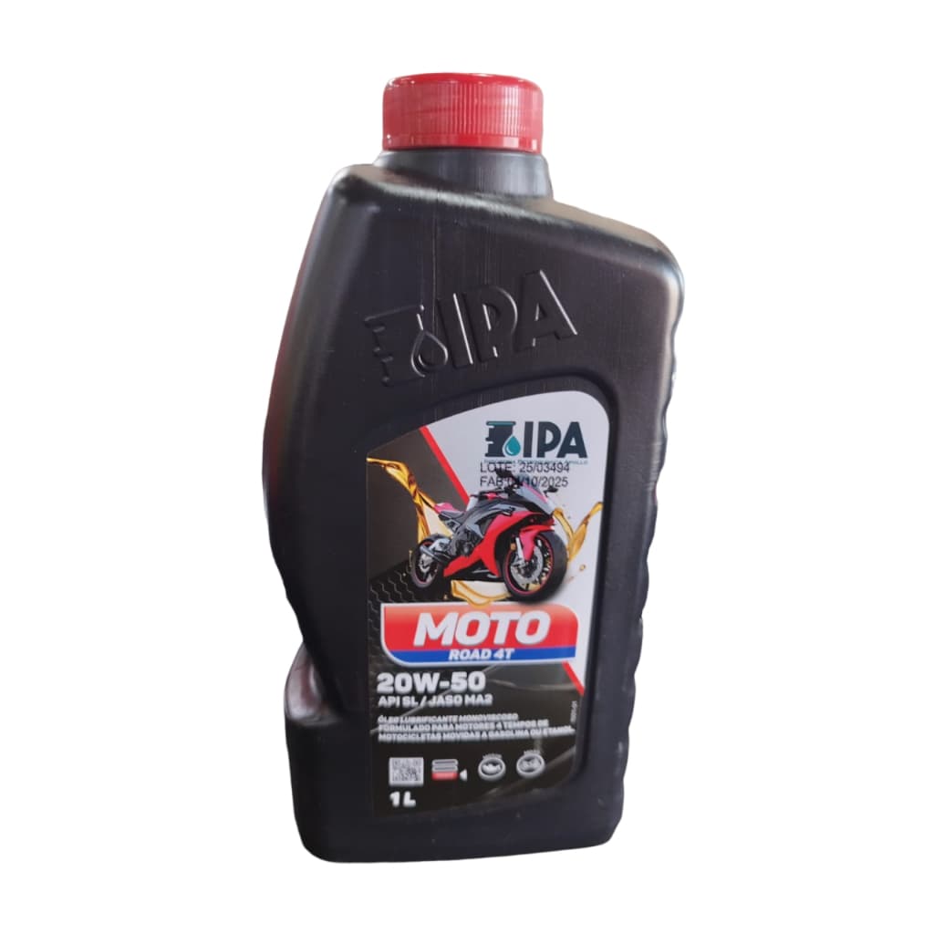 Óleo  20W50 4Tempos lubrificante  Moto óleo mineral  ,MOTO ROAD4T 20W50 kit 1 e 2 unidades