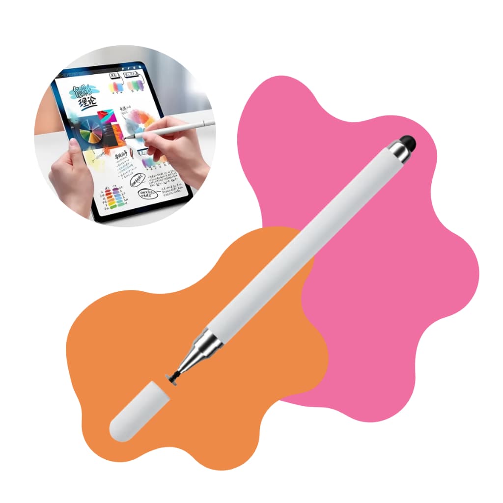 Caneta Stylus 2 em 1 Toque Celular E Tablet Ponta Borracha iPad iPhone Caneta de Tela Touch Celular