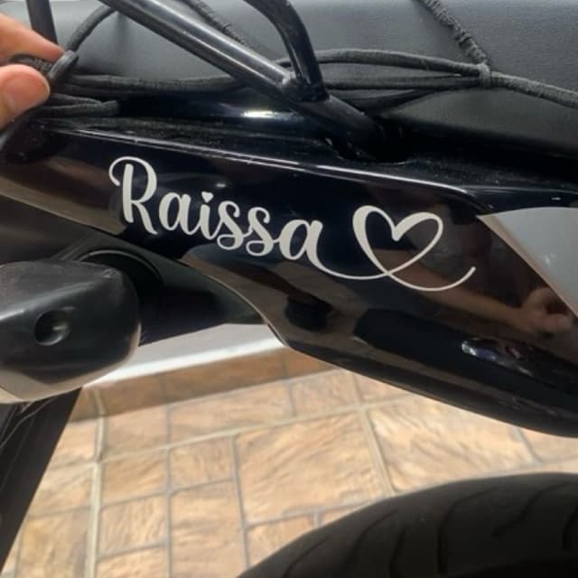 Adesivo Personalizado com Nome para Moto Carro Caminhão Adesivo Nome Namorada Com Coração