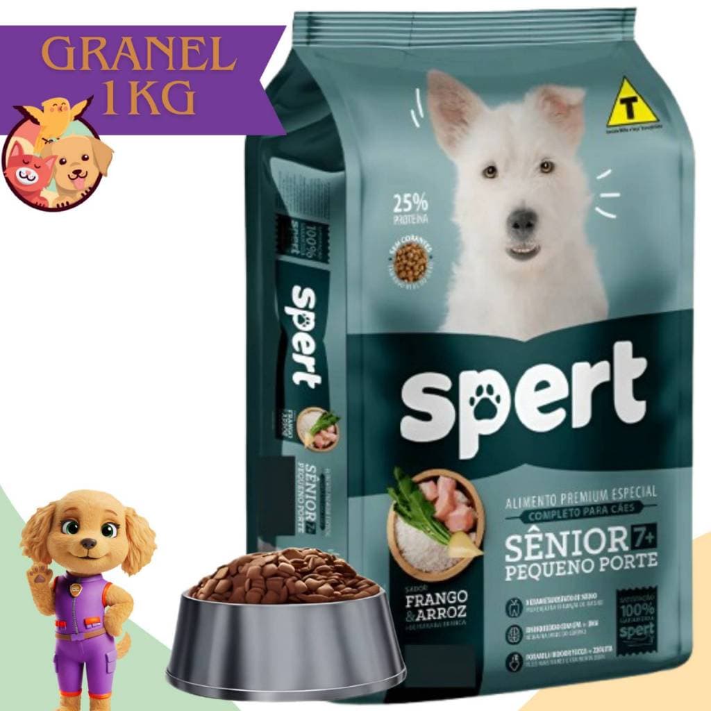 Ração Ração Spert Senior Cães Raças Pequenas GRANEL 1kg
