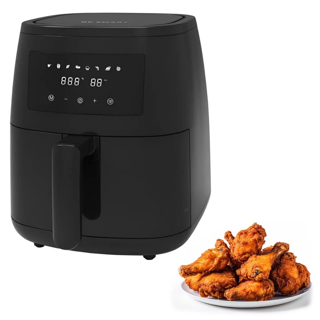 Fritadeira air fryer digital Elétrica 5 Litros 1700w Preto - Be Smart