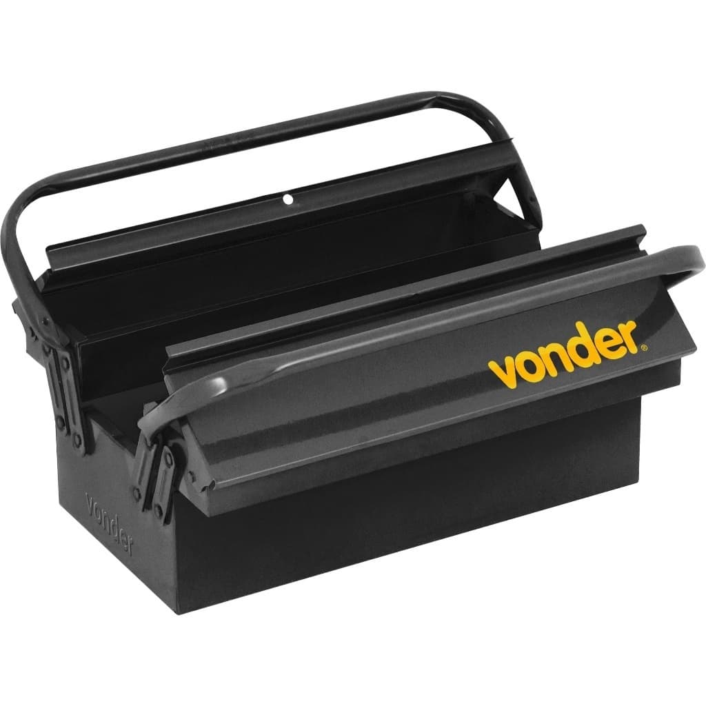 Caixa De Ferramentas Metálica Sanfonada Ferramentas 3 Gavetas Metal 40Cm Vonder