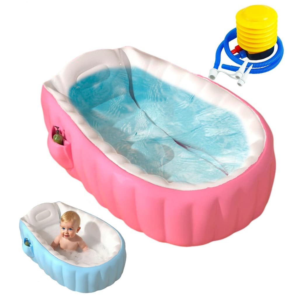 Banheira Inflável Infantil Viagem Cadeira de Banho Para Bebe PVC Premium Dobrável