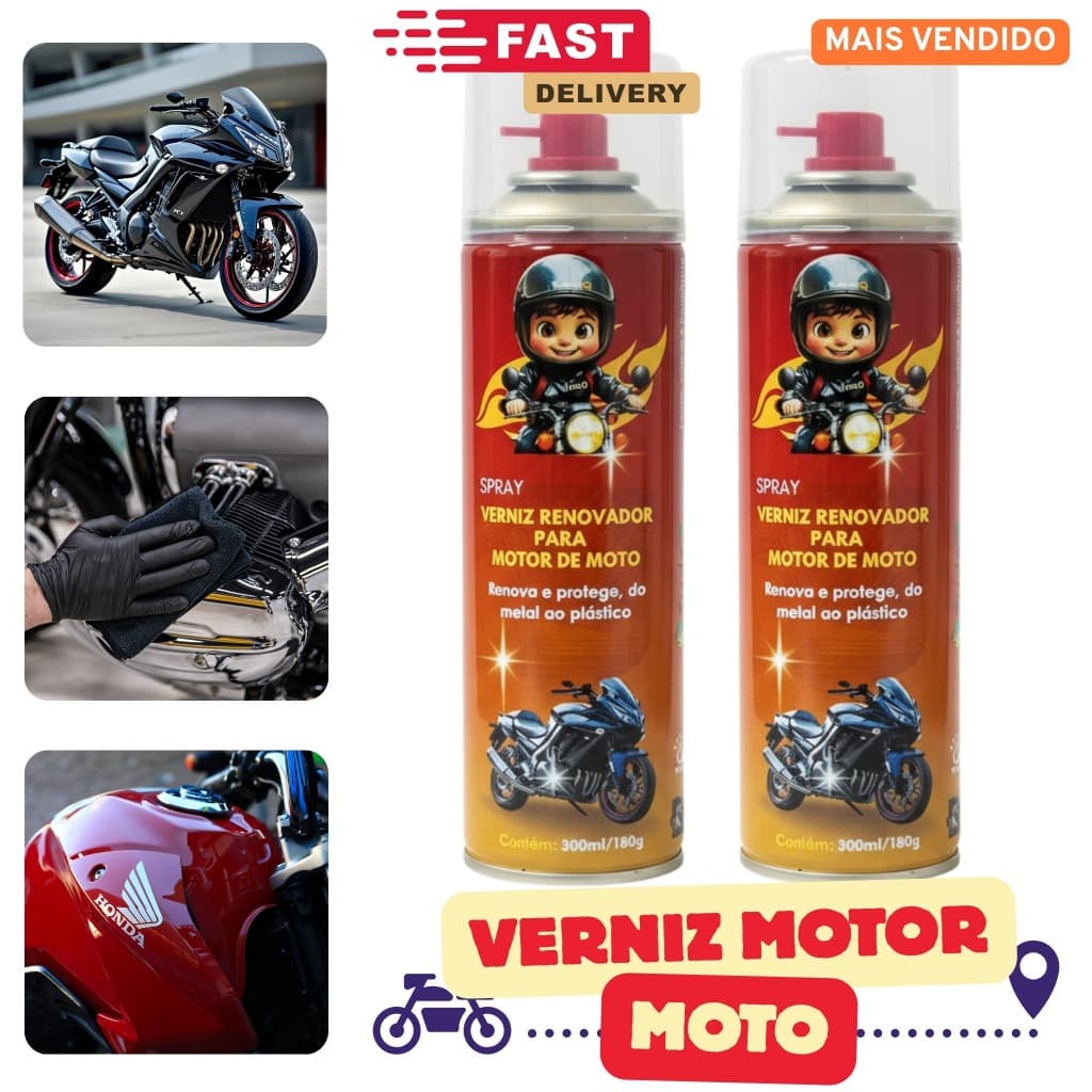 Spray Verniz Renovador para  Motor de Moto TudoQ 300ml BMW R 1250 GS Adventure