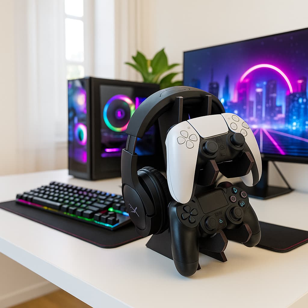 Suporte de Controle E headset design moderno para Vídeogame PS4 PS5 Xbox Envio Rápido
