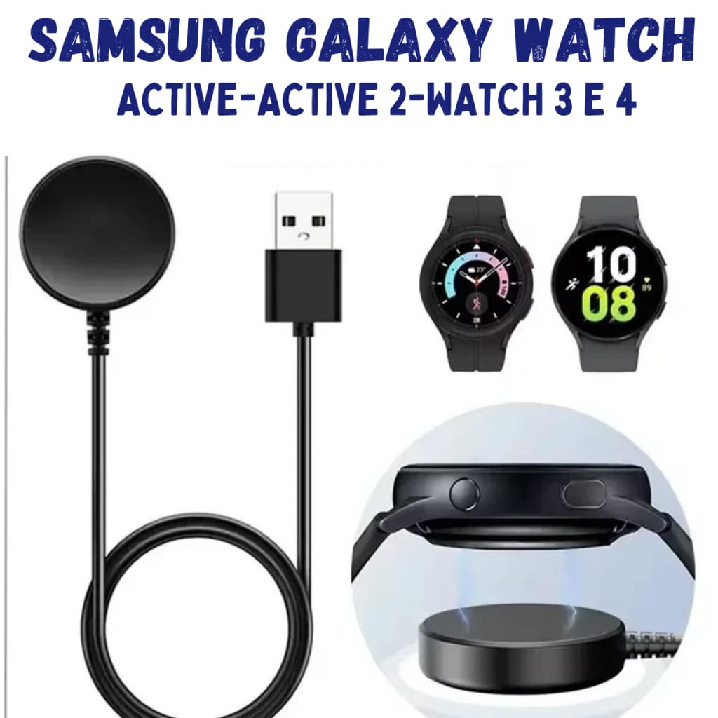 Cabo Carregador para Galaxy Active 1 2 Galaxy Watch 3 e 4