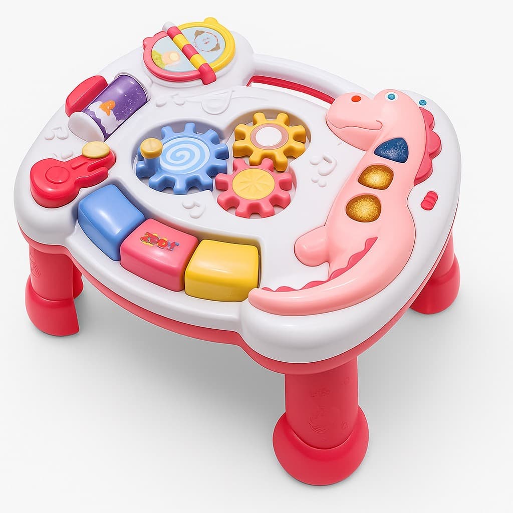 Piano Educativo e Mesinha De Atividades Infantil Brinquedo Educativo Com Pernas Removíveis