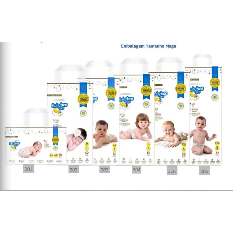 Fralda Baby Bee Free Premium Dermoprotetora