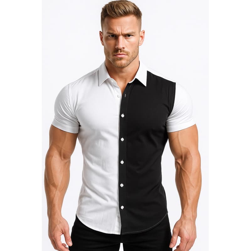 Camisa social manga curta slim Masculina  viscolinho Alta Qualidade estilosa confortavel verao