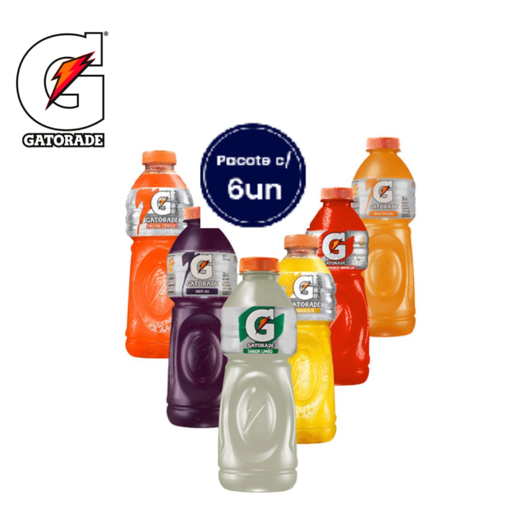 Gatorade Isotonico Garrafa 500ml Kit Pack 06 unidades Escolha Seu Sabor