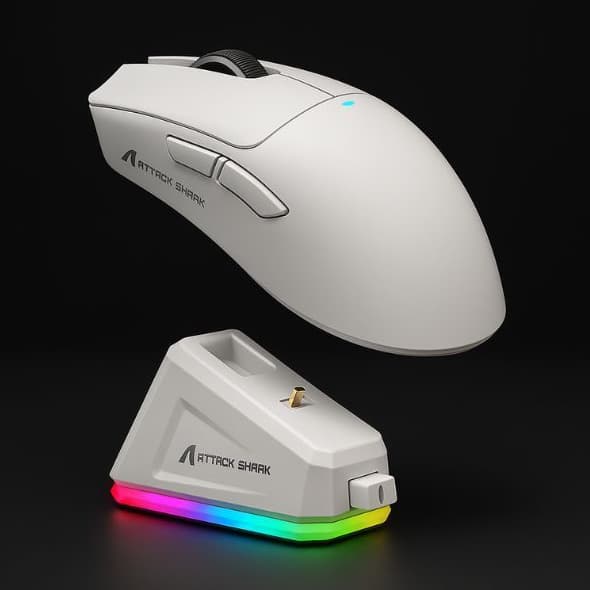 Mouse sem fio Attack Shark X11 Original, Mouse Gamer conexão tripla modo 2,4 GHz/com fio/Bluetooth