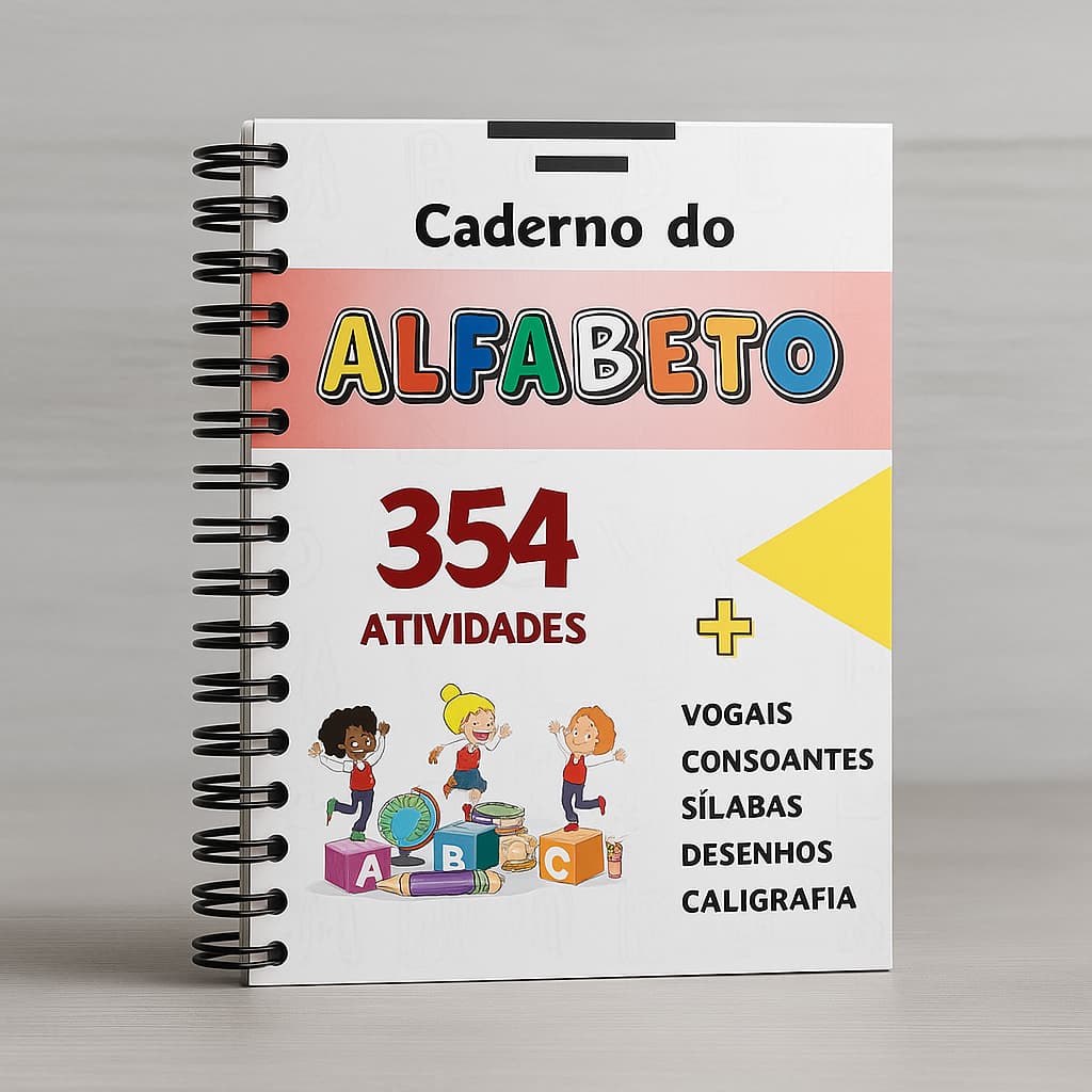 Apostila de Alfabetização Infantil A4 104 ou 354 Atividades