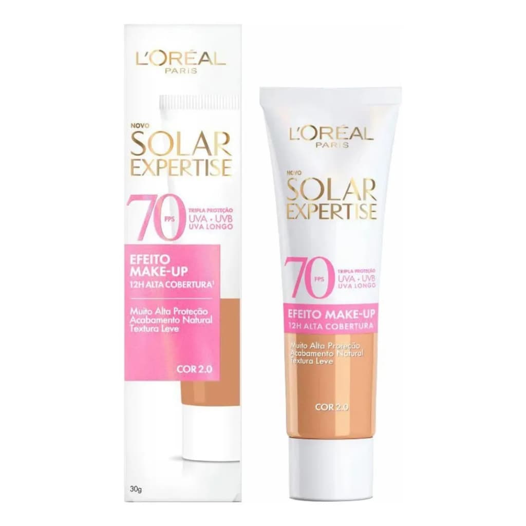 Protetor Solar L'oréal Cor 2.0 Paris Expertise Efeito Make-up Fps70  30g