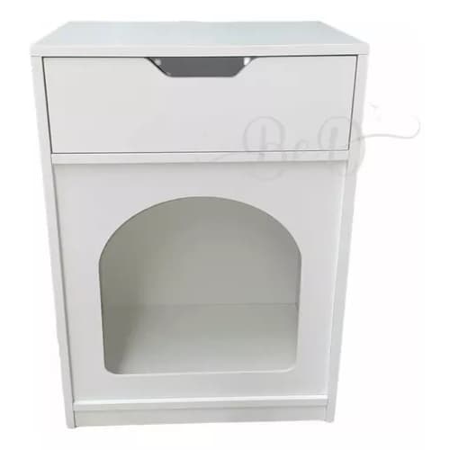 Mesa De Cabeceira Com Caminha Para Pet Com Gaveta Mdf 50x70x35