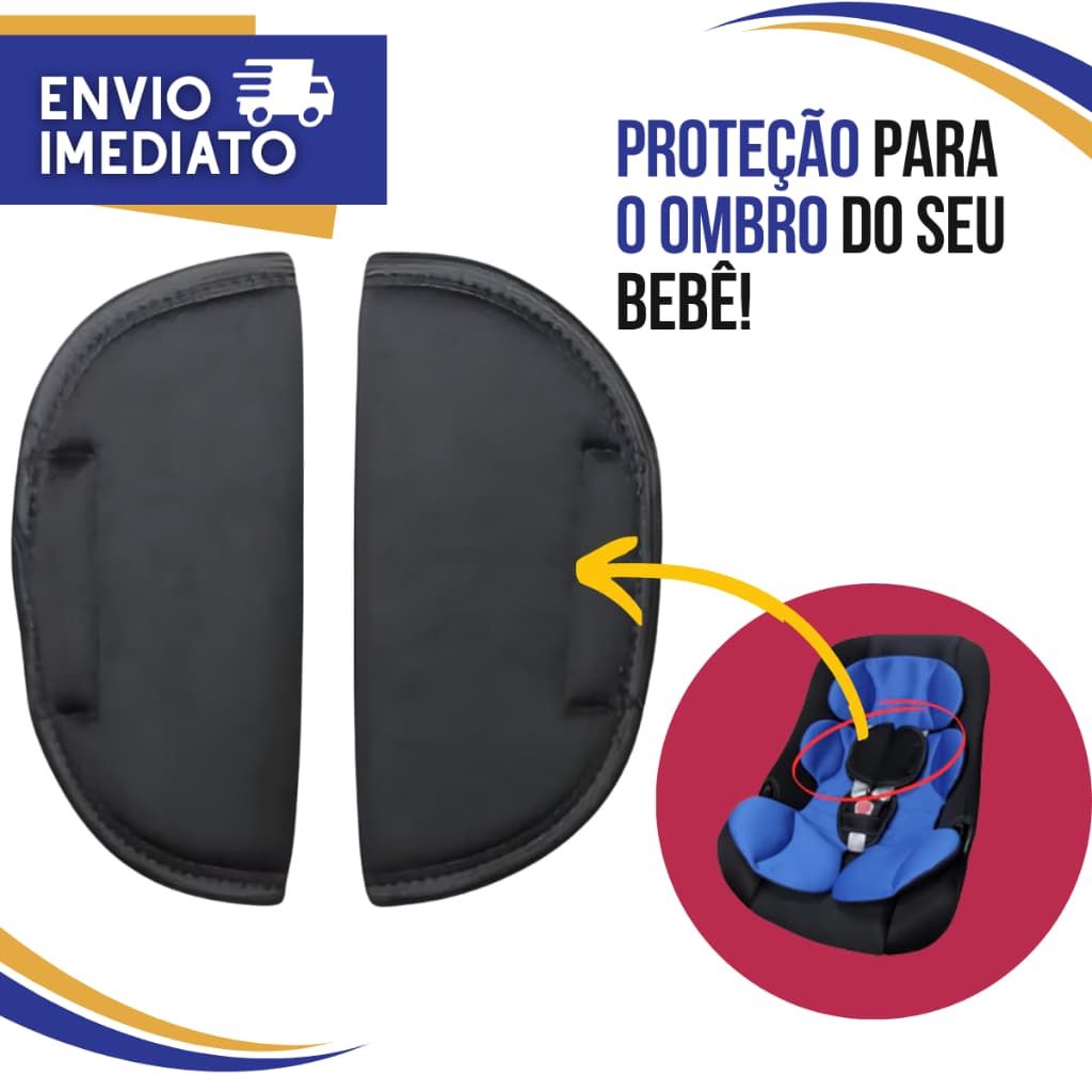 Protetor Cinto Bebê Conforto Cadeirinha Carrinho Almofada Ombreira Segurança do Bebe Capa