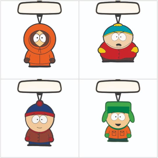 4 Cheirinho de Carro South Park Aromatizante de carro ( Tipo Little Trees )