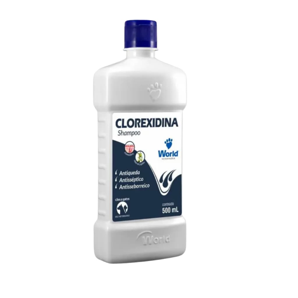 Shampoo Clorexidina Word 500 ml Proteção Antisséptica para Pets