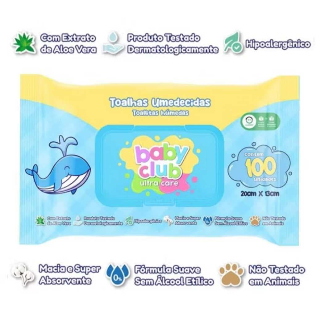 Lenço Umedecido Infantil Para Bebê Limpeza Delicada Pele Sensível Kit Econômico