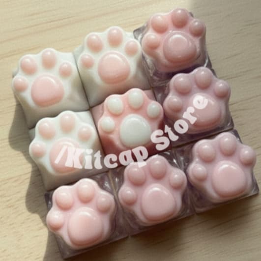 Tecla Patinha de Gato Teclado Mecânico Keycap Para Teclado Mecânico Keycap Pata de Gato Fofa Kawaii Gamer