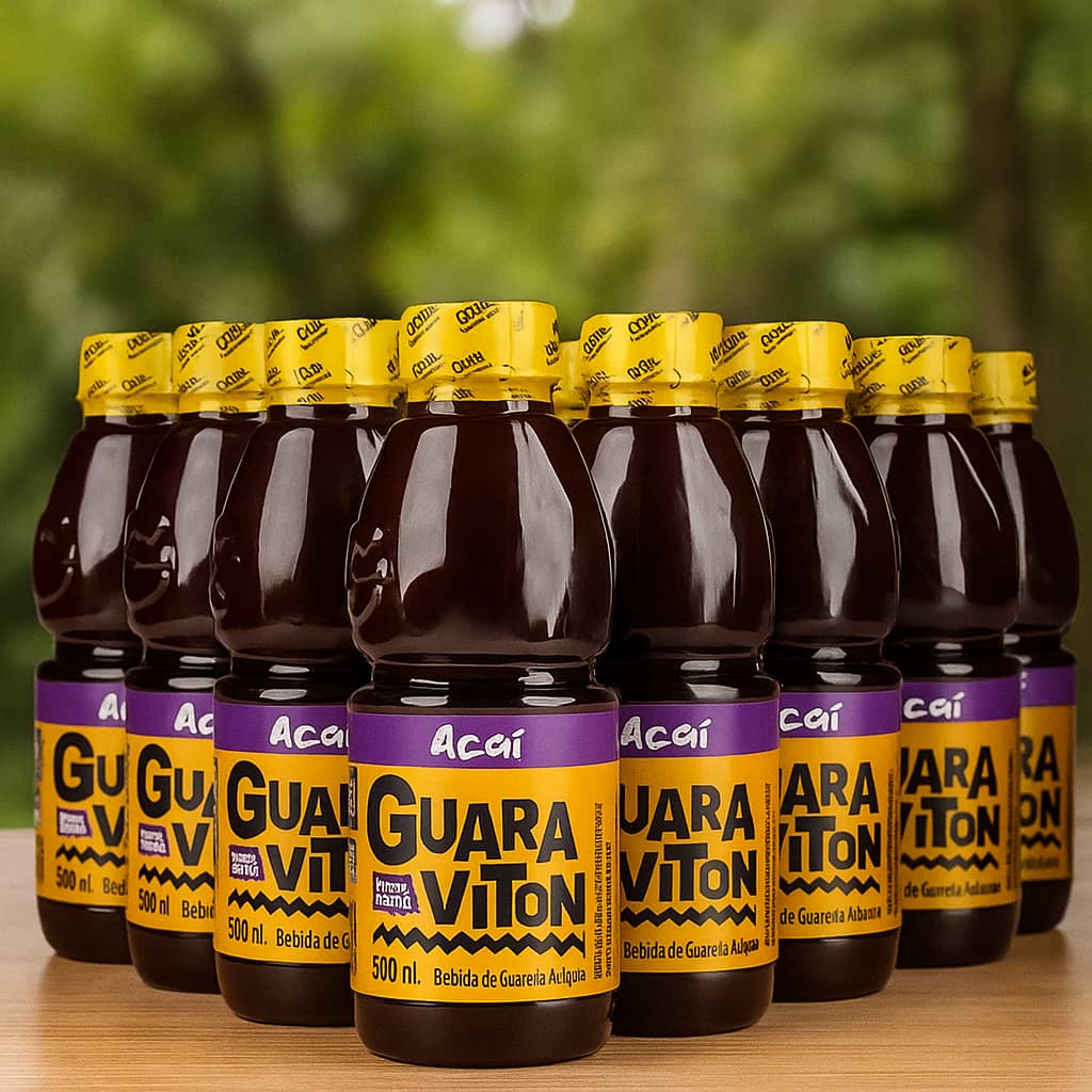 Pack com 12 Guaraviton 500ml Sabor Açaí – Bebida Energética Natural com Guaraná e Sabor Refrescante