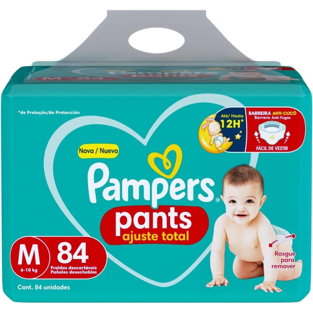 Fralda Pampers Pants  M 84un Ajuste Total