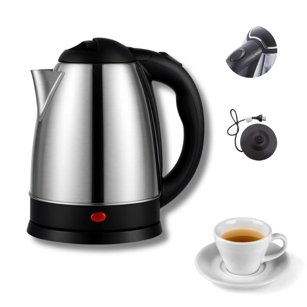 Chaleira Elétrica Inox 1.8 Litros 1000W Automática Café Chá Rápida