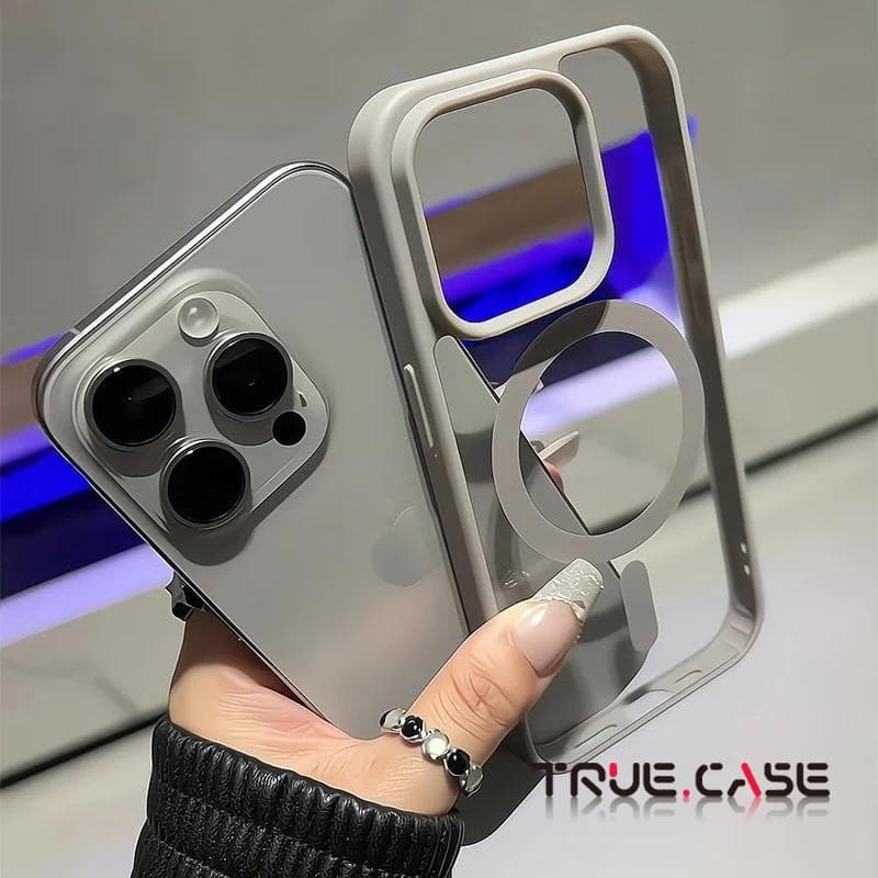 Capa De Telefone De Carregamento Magnético De Titânio natural Fosco Para iPhone 11 13 12 15 16 14 17Pro Max 7/8 celular