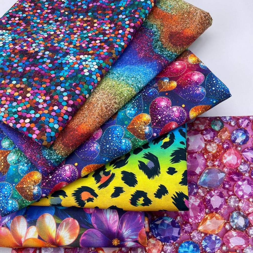 Tecido Tricoline Digital Estampado l Carnaval l Florais l 100% Algodão l 1,50mt Largura | Artesanato | Patchwork