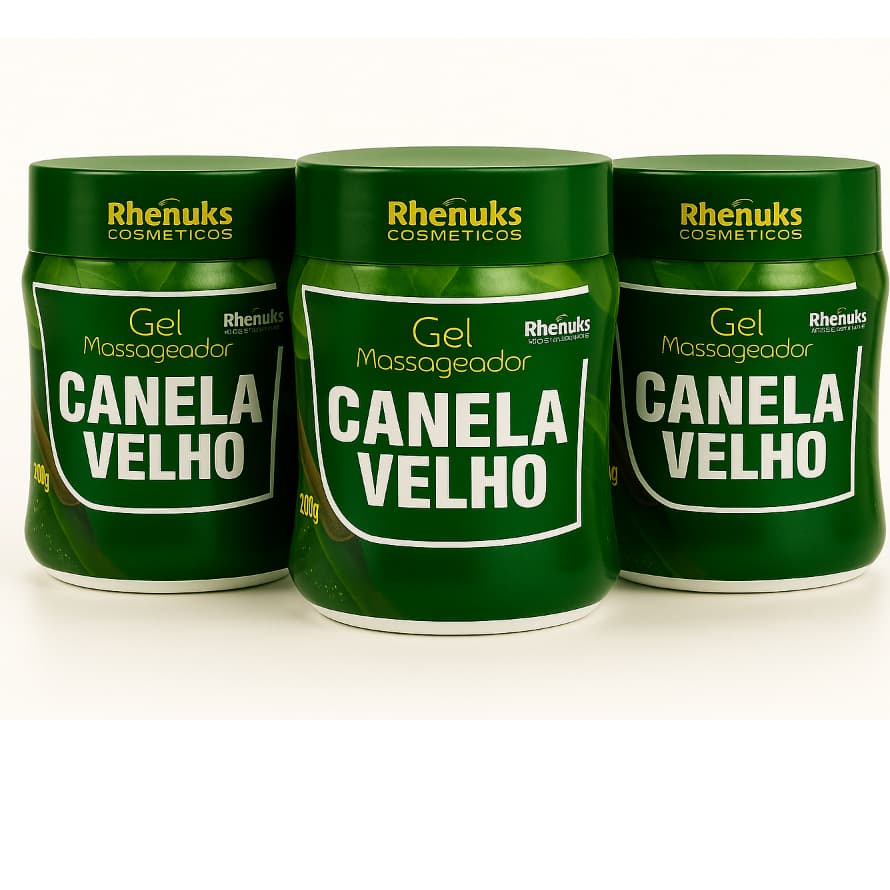 Kit 3 Gel Massageador Canela de Velho Rhenuks 200g
