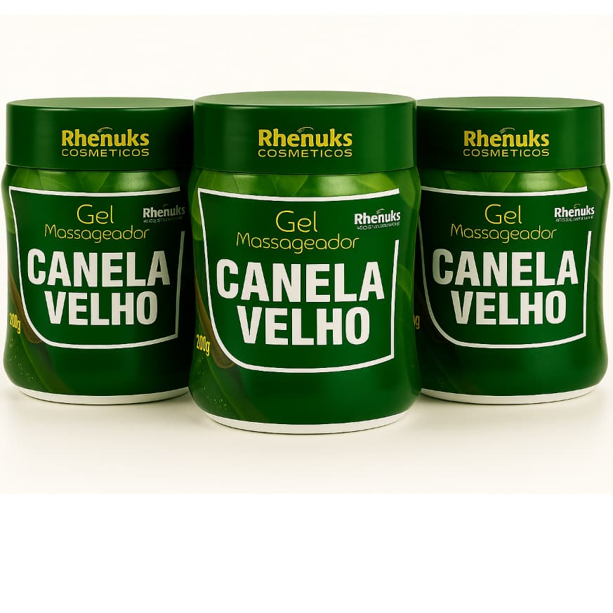 Kit 3 Cremes Massageadores Canela de Velho Rhenuks