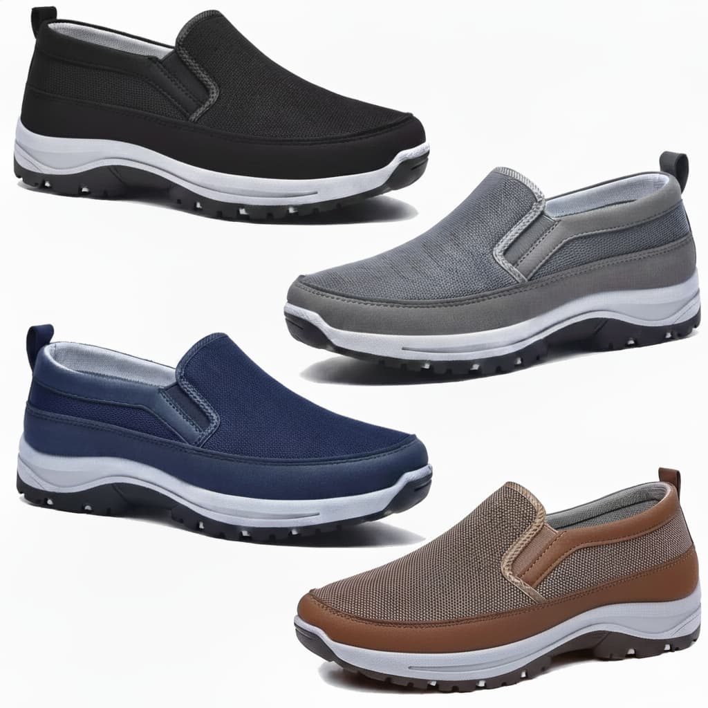 Kit 4 Pares Sapatilha Masculina Tenis Esportivo Macio e Leve Para Trilhas Caminhadas Para Dia a Dia