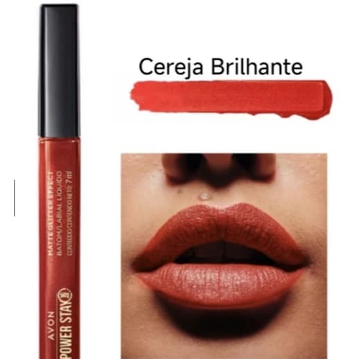 Batom Líquido Mate 16h de Duração nos lábios ( Novo e Original), Avon.
