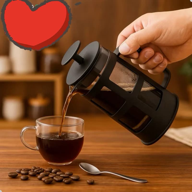 Cafeteira Prensa Francesa Café Cremeira 600ml Café Expresso Leite Cremoso