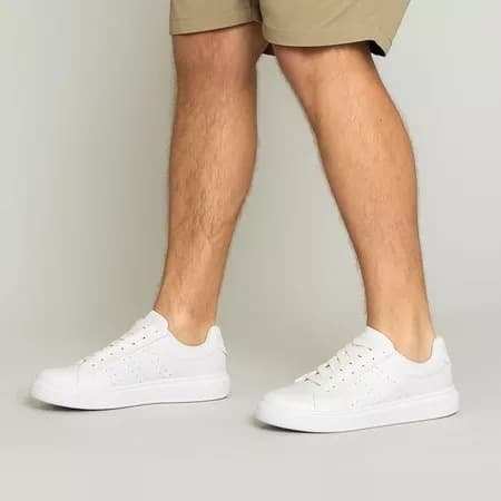 Tenis Masculino Casual Branco Preto Sneaker Classico Calçado Confortável