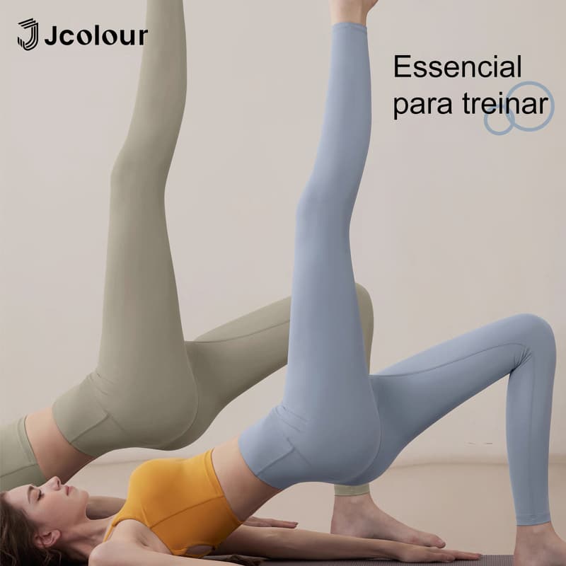 Jcolour Kit 2 Calça Legging Suplex Feminina Fitness de Fitness Academia Yoga Pilates Moda Feminina
