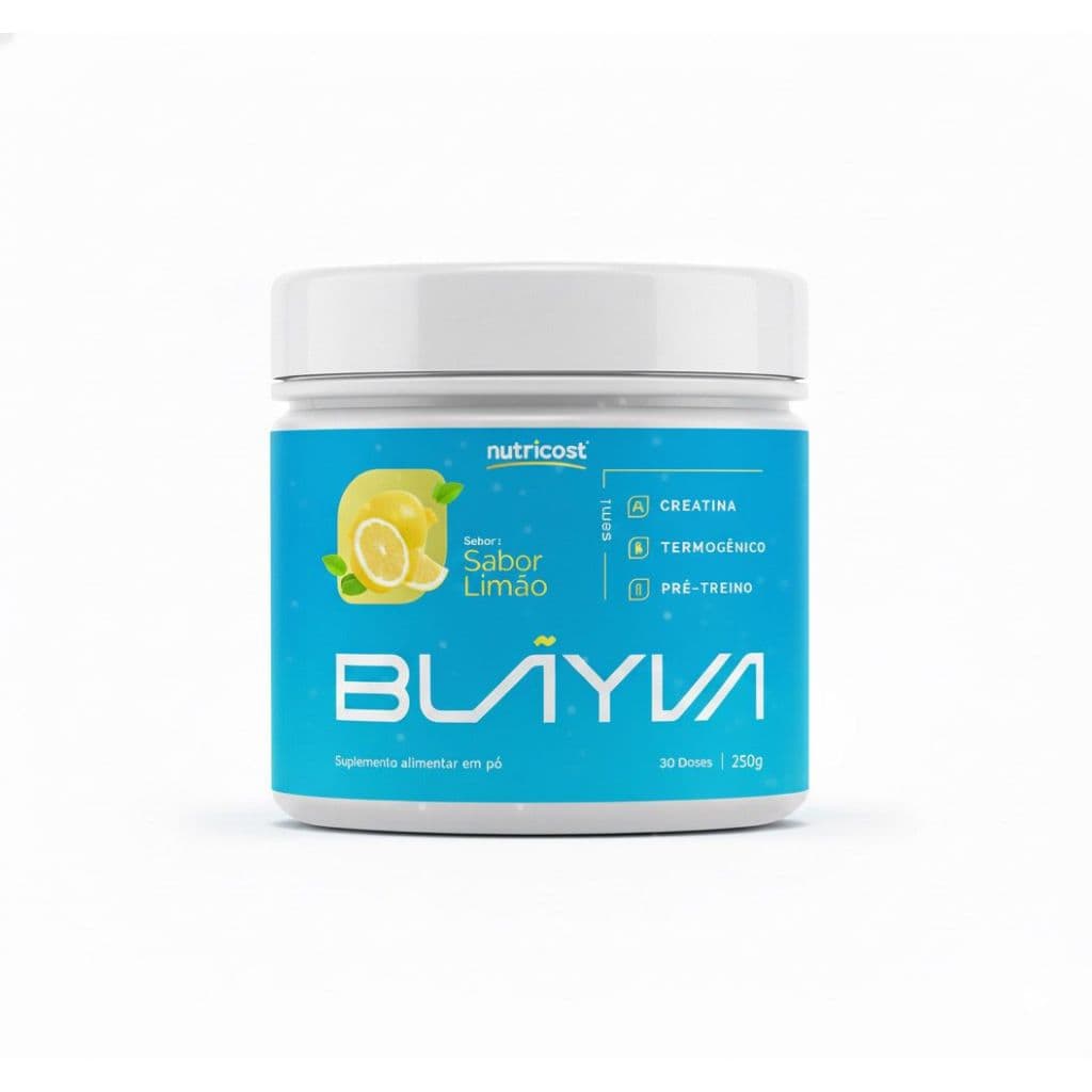 Blayva - Creatina - Termogênico Pre Treino Em Pó 250g Sabor Limão
