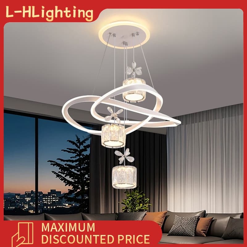 Lustre moderno para restaurante de luxo, nova luminária LED para sala de estar e quarto, luminária decorativa