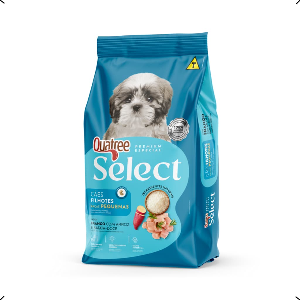 RAÇÃO QUATREE SELECT FILHOTE RAÇA PEQUENA 10KG