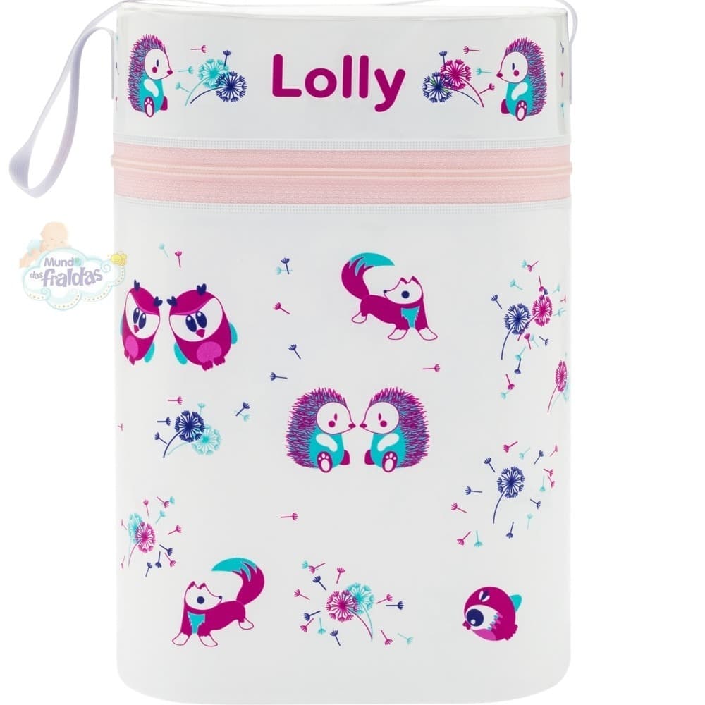 Porta Mamadeiras Lolly Zoo Para 02 Mamadeiras Rosa